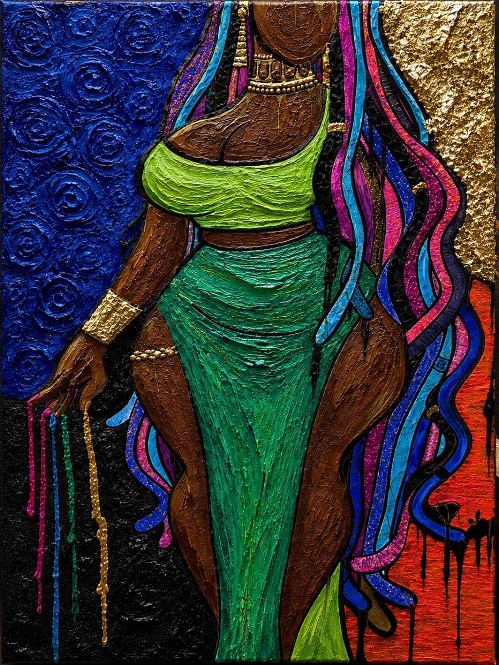 The Artist, colorful contemporary artwork by Dani Becca from the Stories in Color collection.