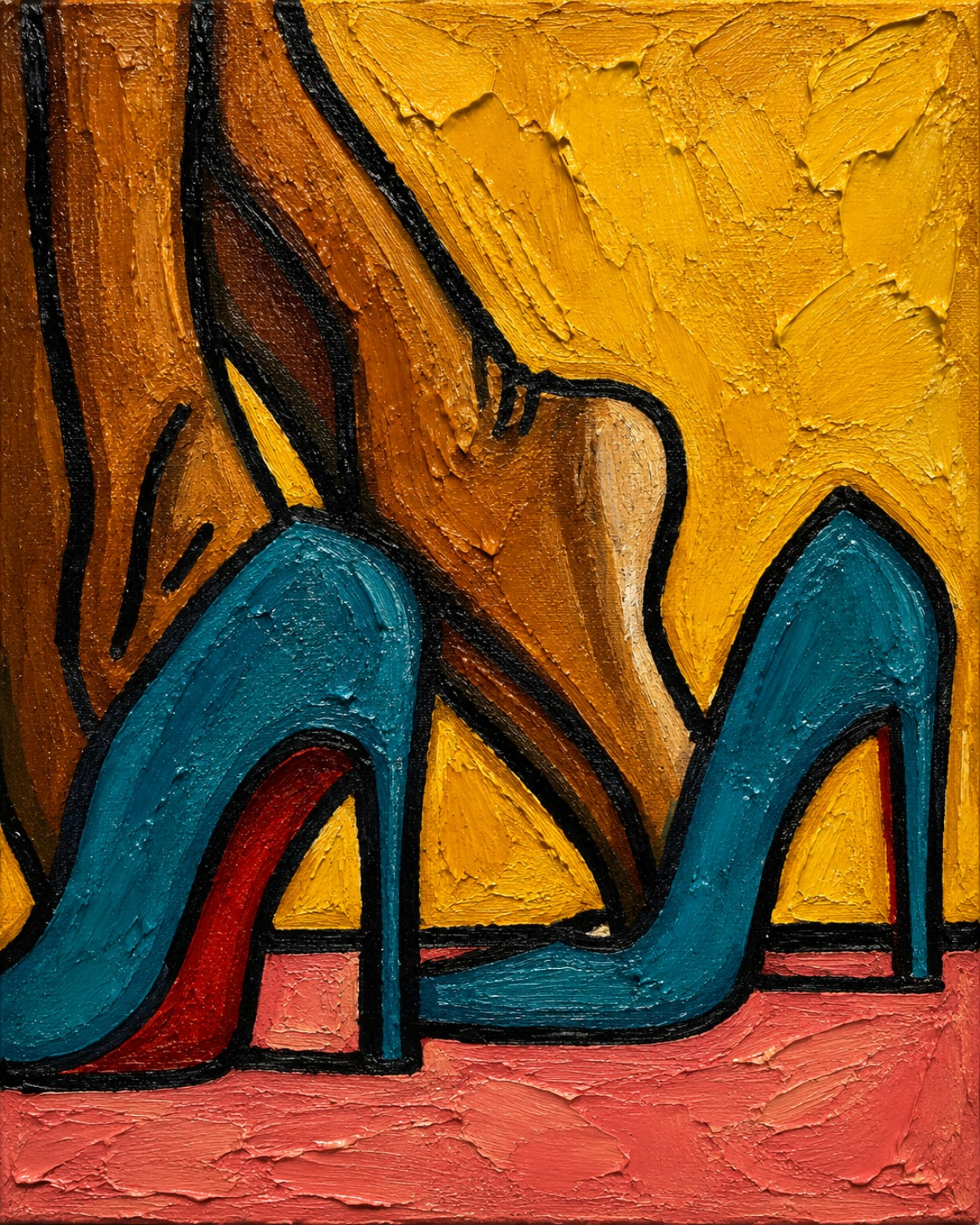 Her Journey, colorful contemporary artwork by Dani Becca from the Stories in Color collection.